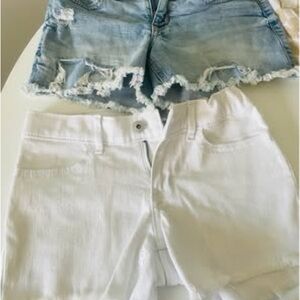 Lot: Abercrombie Kids Blue and White Jean Shorts, Gap dry fit, Old Navy Swim